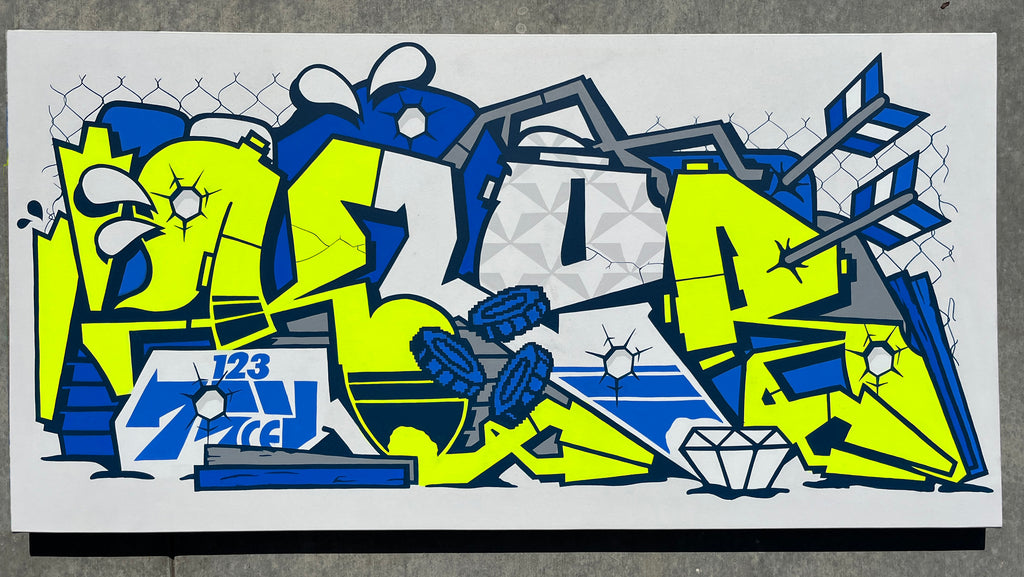 24 x 48 " - klor Lime graffiti - 123klan