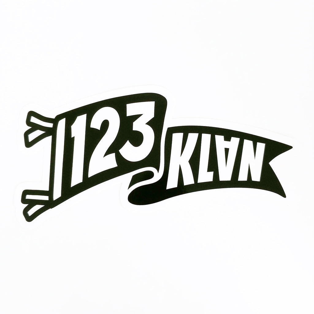 123Klan Banner Logo  Sticker - 123klan 123klan graffiti art