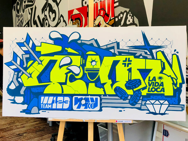 24 x 48 " - Scien Lime Graffiti - 123klan