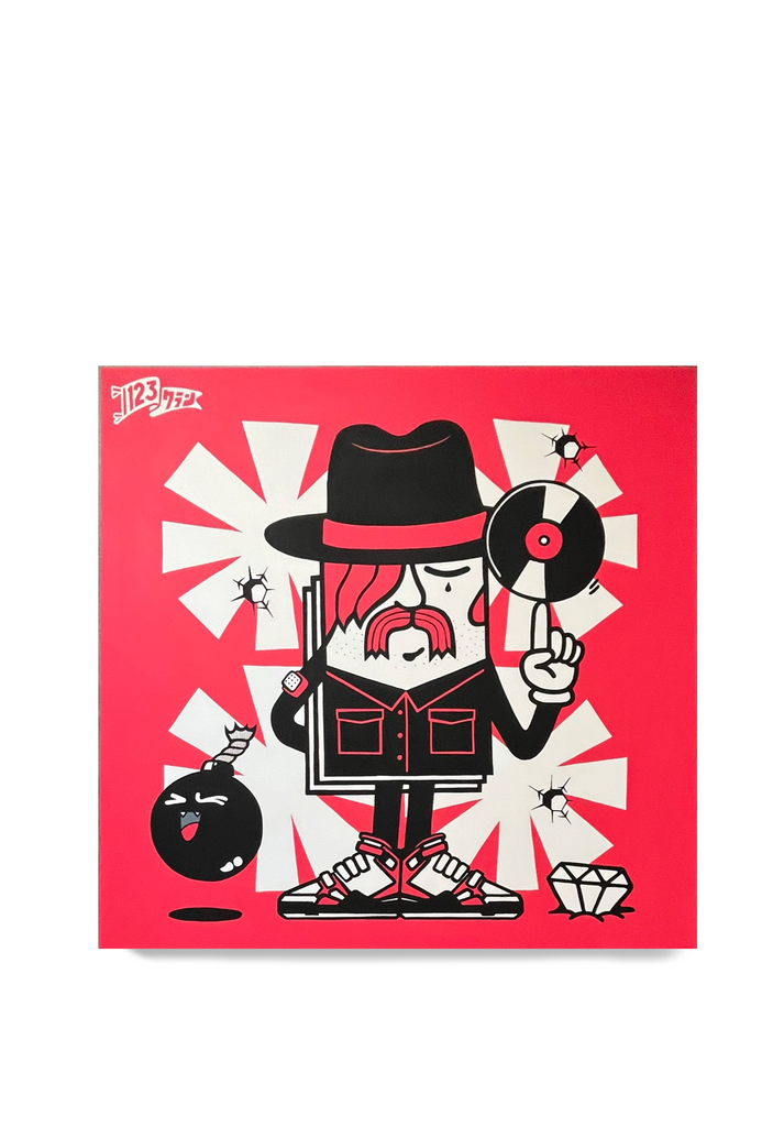 36 X 36 - DJ RED -123KLAN CANVAS - 123klan