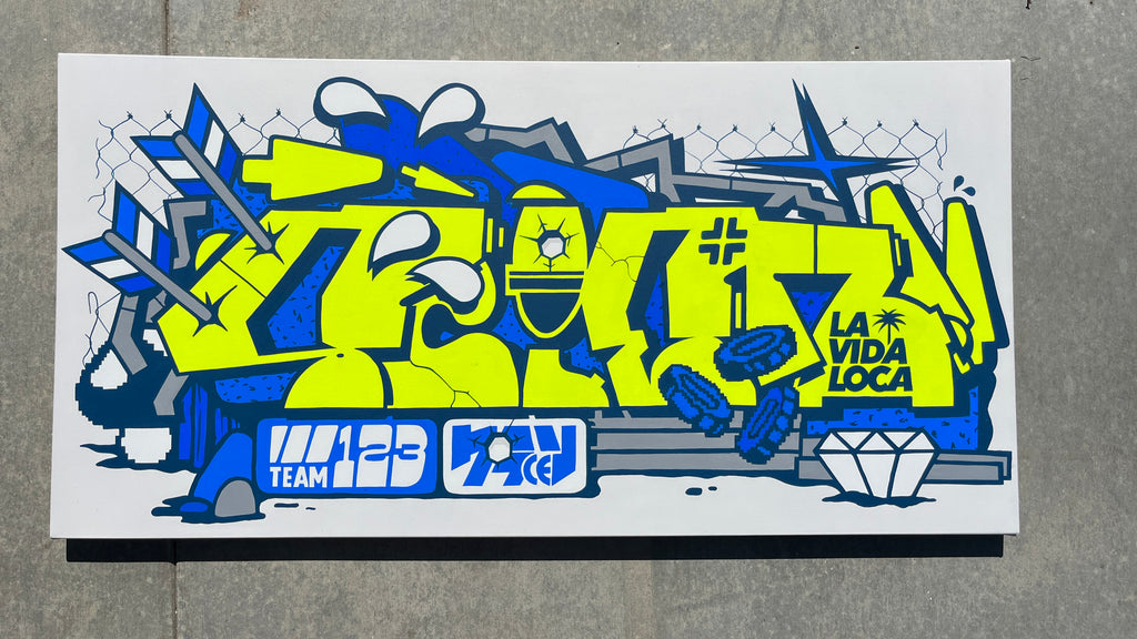 24 x 48 " - Scien Lime Graffiti - 123klan