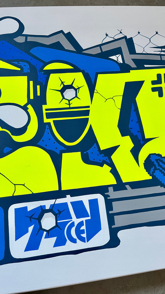 24 x 48 " - Scien Lime Graffiti - 123klan