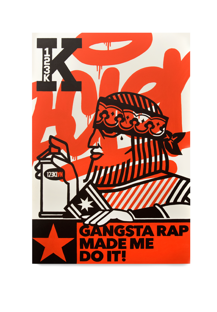 SOLD - Gangsta Rap Make Me Do It - 24 x 36" - 123klan