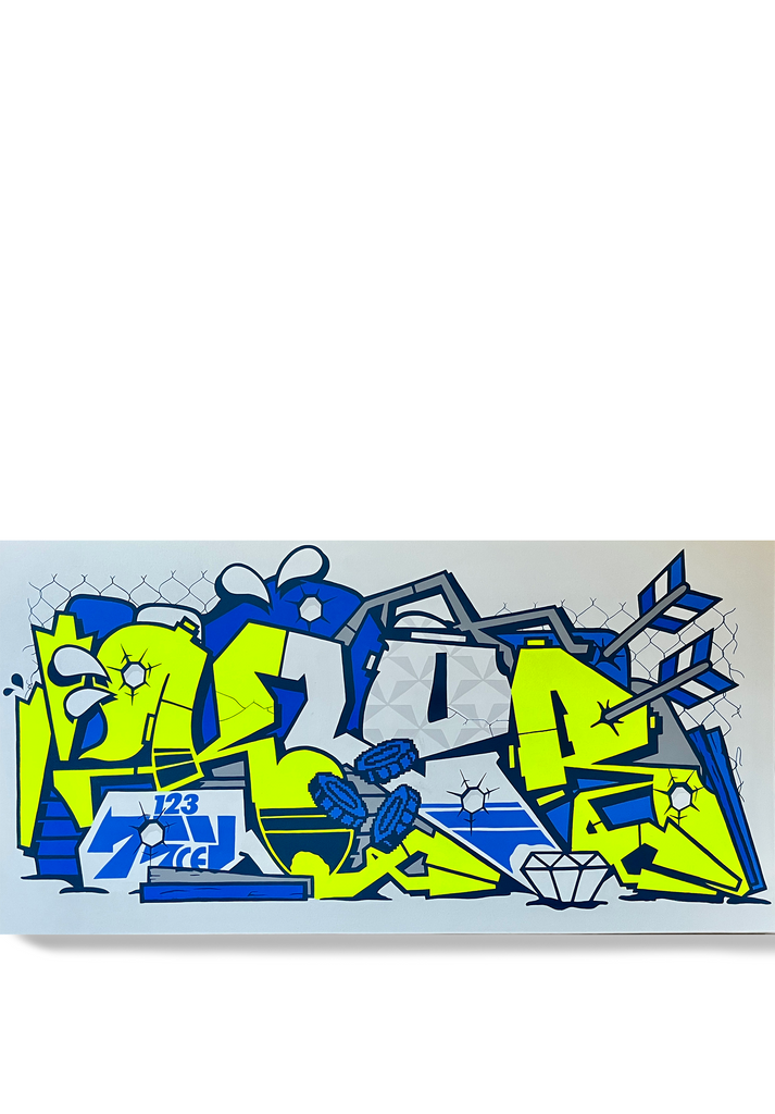 24 x 48 " - klor Lime graffiti - 123klan