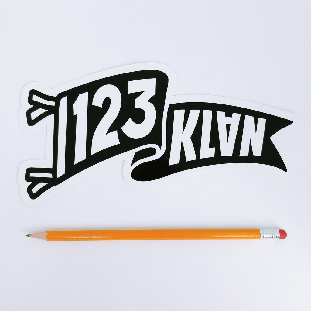 123KLAN JUMBO BANNER LOGO STICKER - 123klan 123klan graffiti art