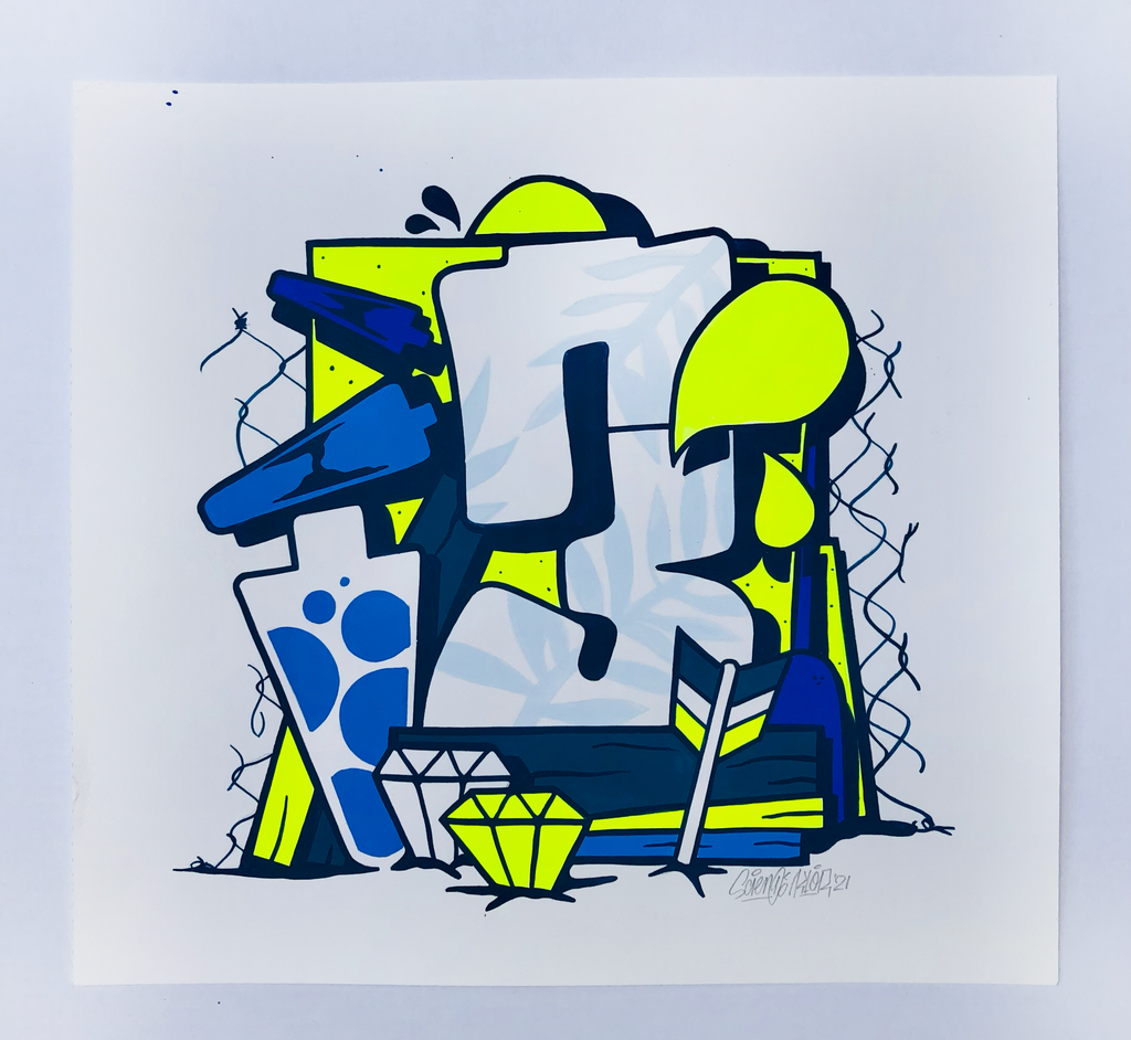 «  Deux »Sketch Medium Size - 123klan 123klan graffiti art