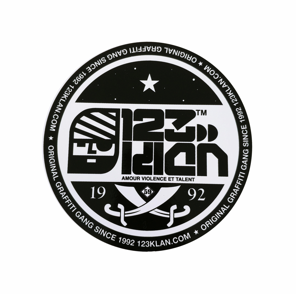 123KLAN JUMBO ROUND LOGO STICKER - 123klan