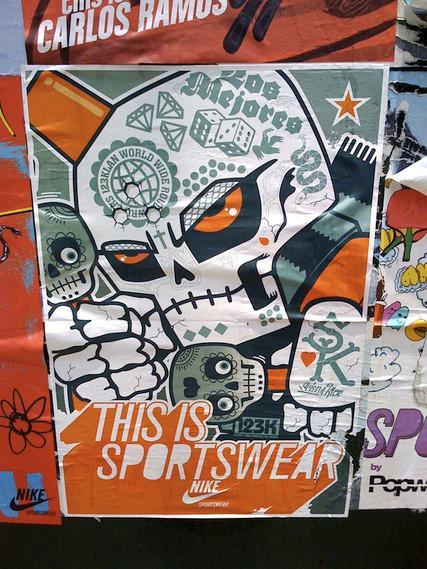 Art Print Nike x 123KLAN - Skull - 123klan 123klan graffiti art
