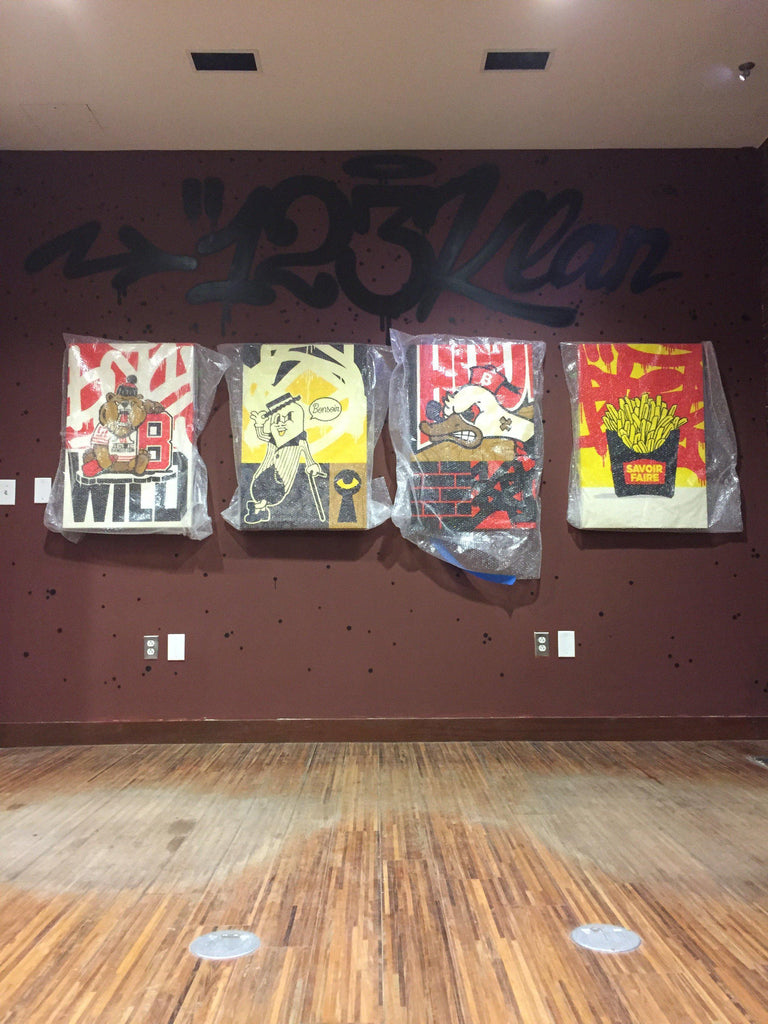" Bonsoir " 24 x 36" - 123klan 123klan graffiti art