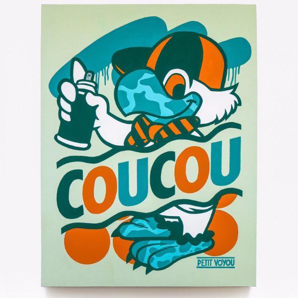 " Coucou Petit Voyou " 18 x 24 " - 123klan 123klan graffiti art