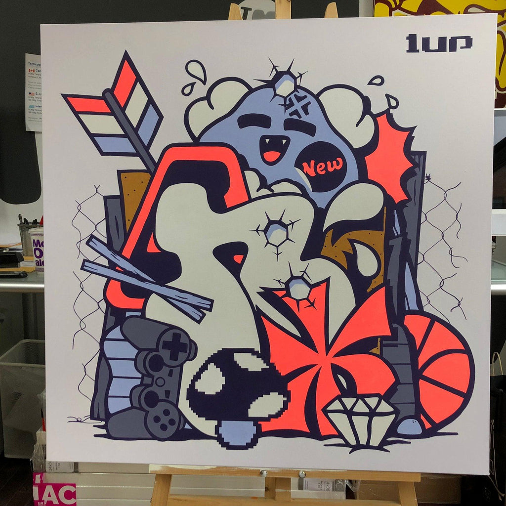 Mix Floppy N  36 x 36 - 123klan 123klan graffiti art