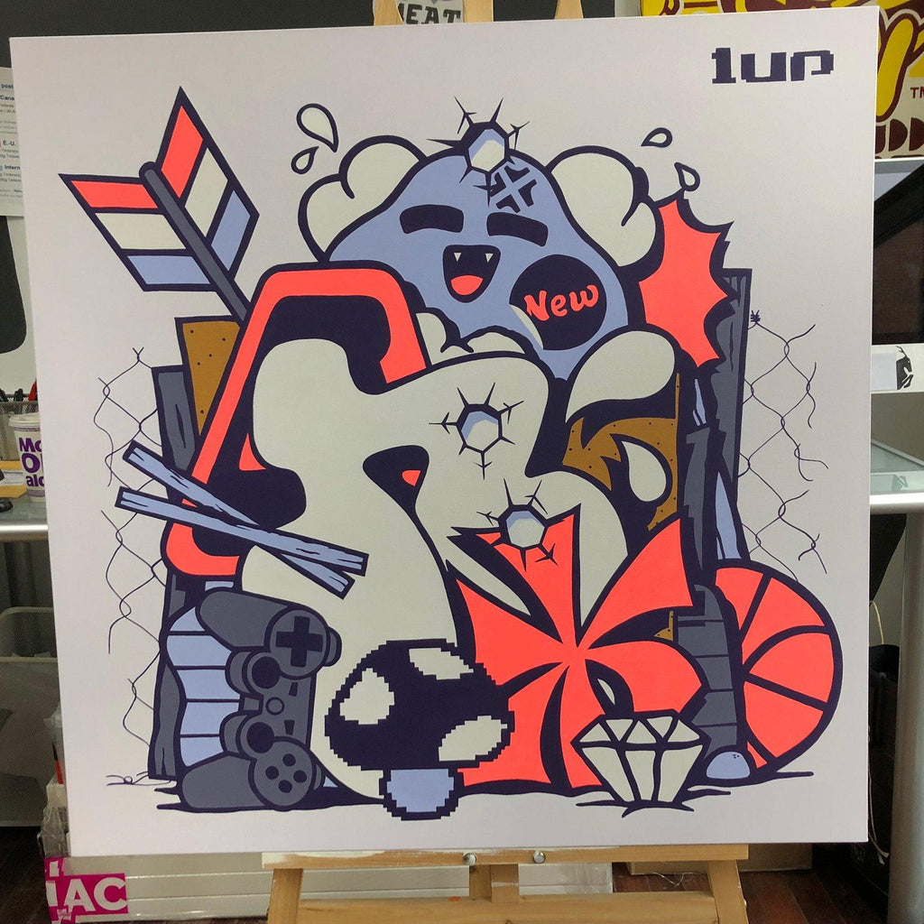 Mix Floppy N  36 x 36 - 123klan 123klan graffiti art