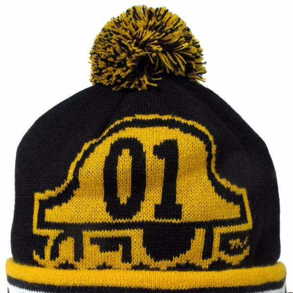 POM BEANIE BANDIT1SM BLACK & YELLOW - 123klan 123klan graffiti art