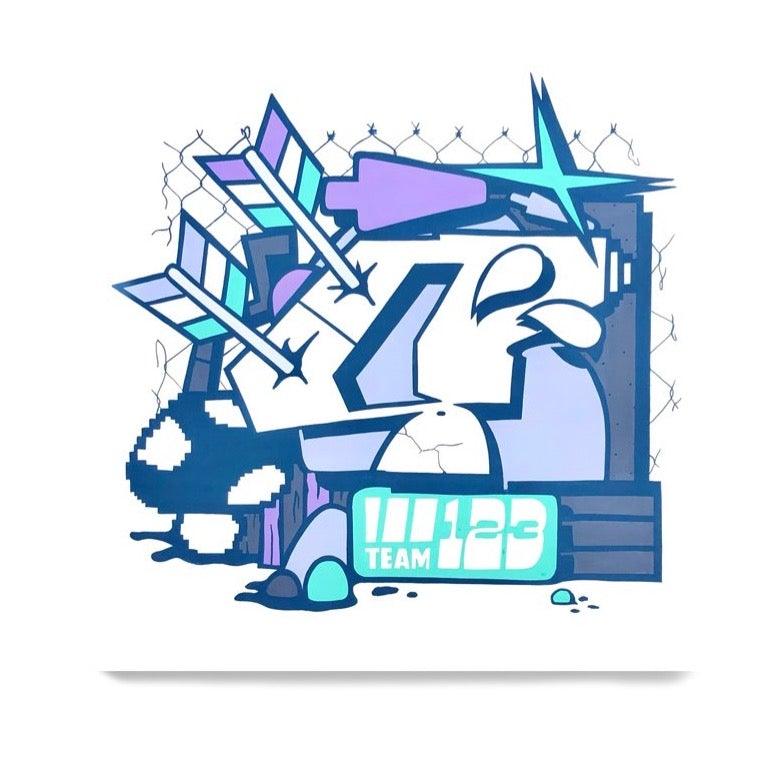 S1021VT Sketch large size 22 x 22 - 123klan 123klan graffiti art