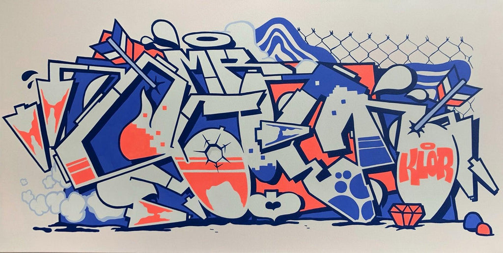 Scien  62 24x48" - 123klan 123klan graffiti art