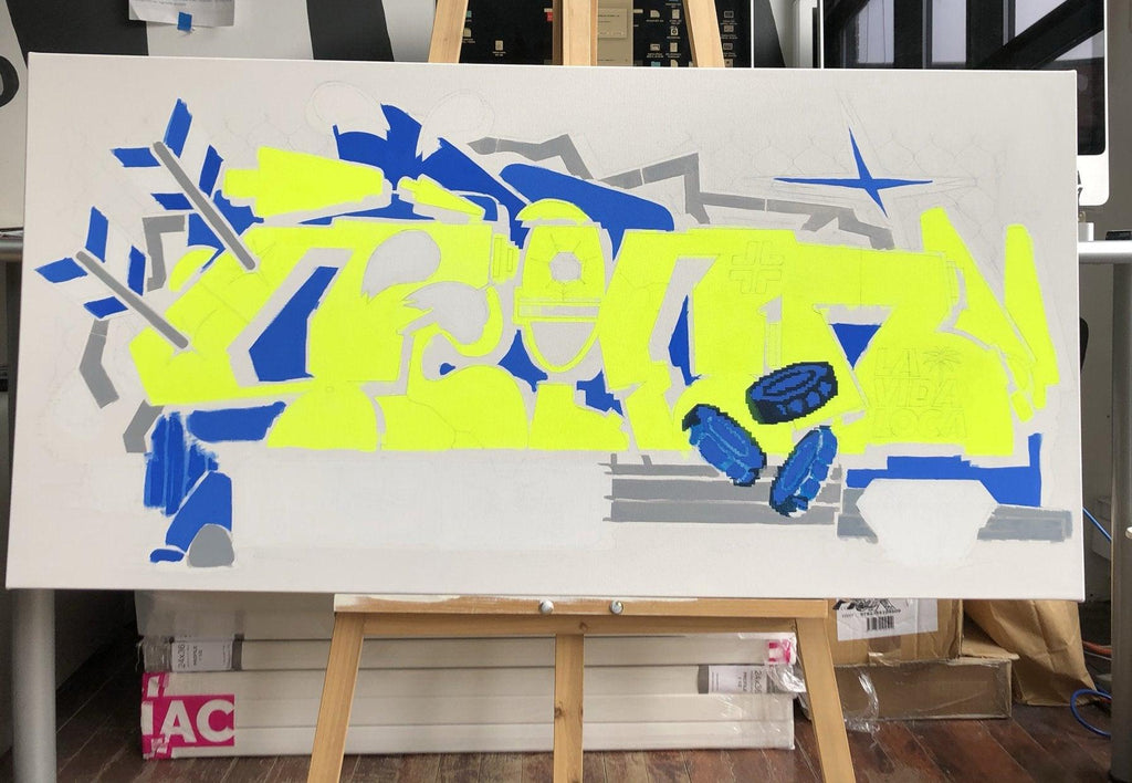 Scien Lime 24x48" - 123klan 123klan graffiti art