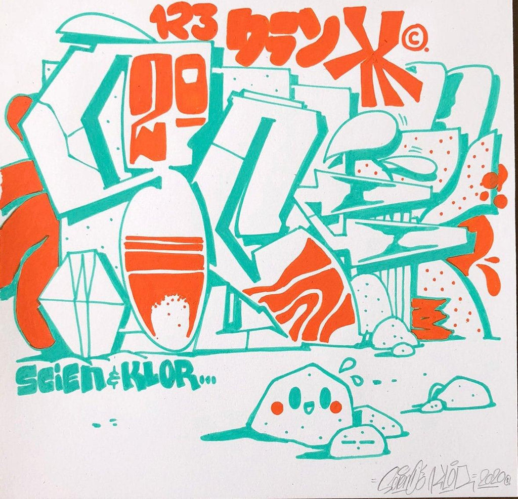 Sketch 8 x 8" - 123klan 123klan graffiti art