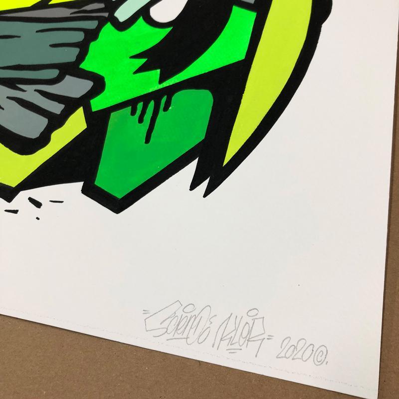 Sketch Mix Mashup Yellow - 123klan 123klan graffiti art