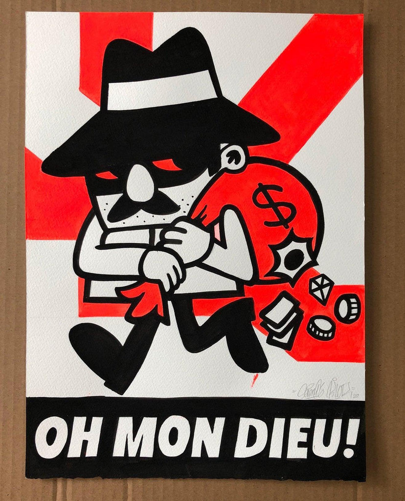 Sketch Oh Mon Dieu  11 x 15 " - 123klan 123klan graffiti art