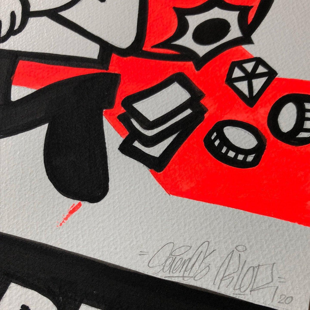 Sketch Oh Mon Dieu  11 x 15 " - 123klan 123klan graffiti art