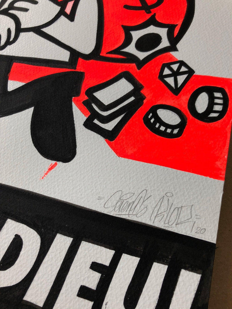 Sketch Oh Mon Dieu  11 x 15 " - 123klan 123klan graffiti art
