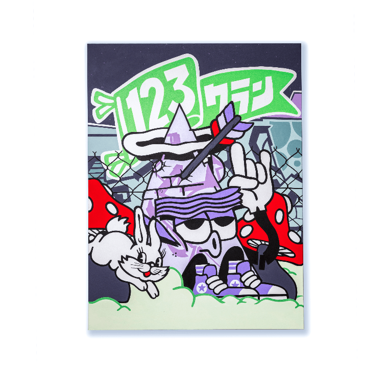 Triangle Mascot  35 x 47" - 123klan 123klan graffiti art