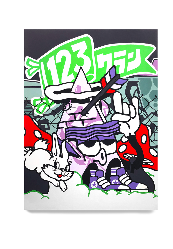 Triangle Mascot  35 x 47" - 123klan 123klan graffiti art